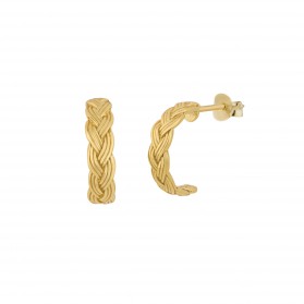 INNOCENT BRAID Pendientes plata B.Oro 18k