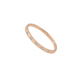 INNOCENT STONES Anillo Plata con B.Oro Rosa 18k y topacios