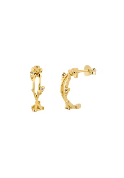 INNOCENT BRAID Pendientes plata B.Oro amarillo