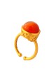 Large Gold Plated Ring - Papaya Ice Cream