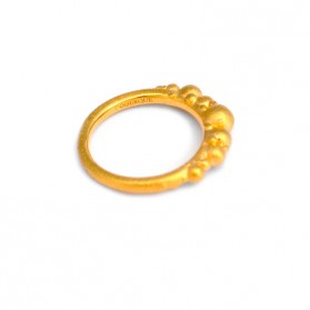 BANAU Gold plated atoms ring