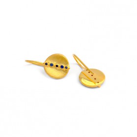 BANAU Round gold plated silver earrings