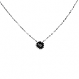 AYALA necklace. Silver and natural onyx.