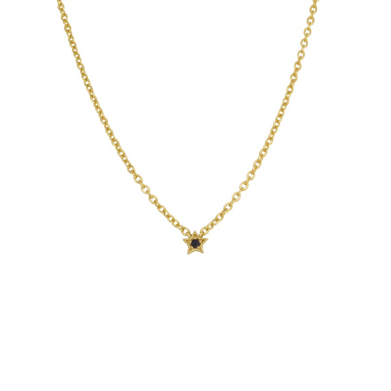 Gold-plated-Silver-necklace-tiny-star 
