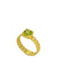 MARTINICA anillo plata baño oro 18kt y peridoto