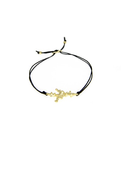 AYALA pulsera plata baño oro y cornalina